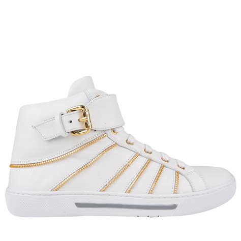 versace zipped high top sneakers.